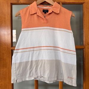 Burberry Golf Sleeveless Polo Top Large